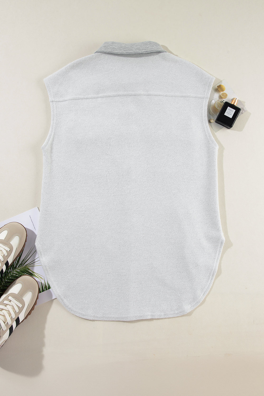 Light Grey Jacket Vest w/ Pockets