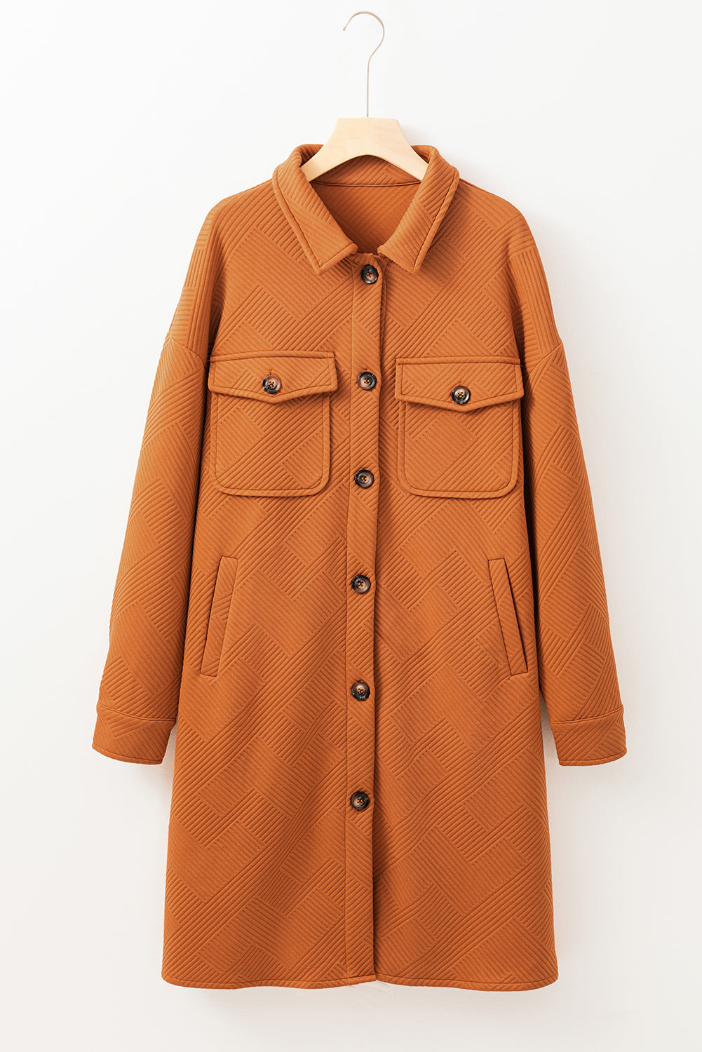 Gold Flame Collared Duster Coat