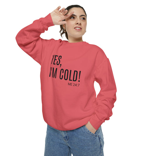 Yes Im Cold Sweatshirt, Unisex sweatshirt, crew neck sweatshirt,