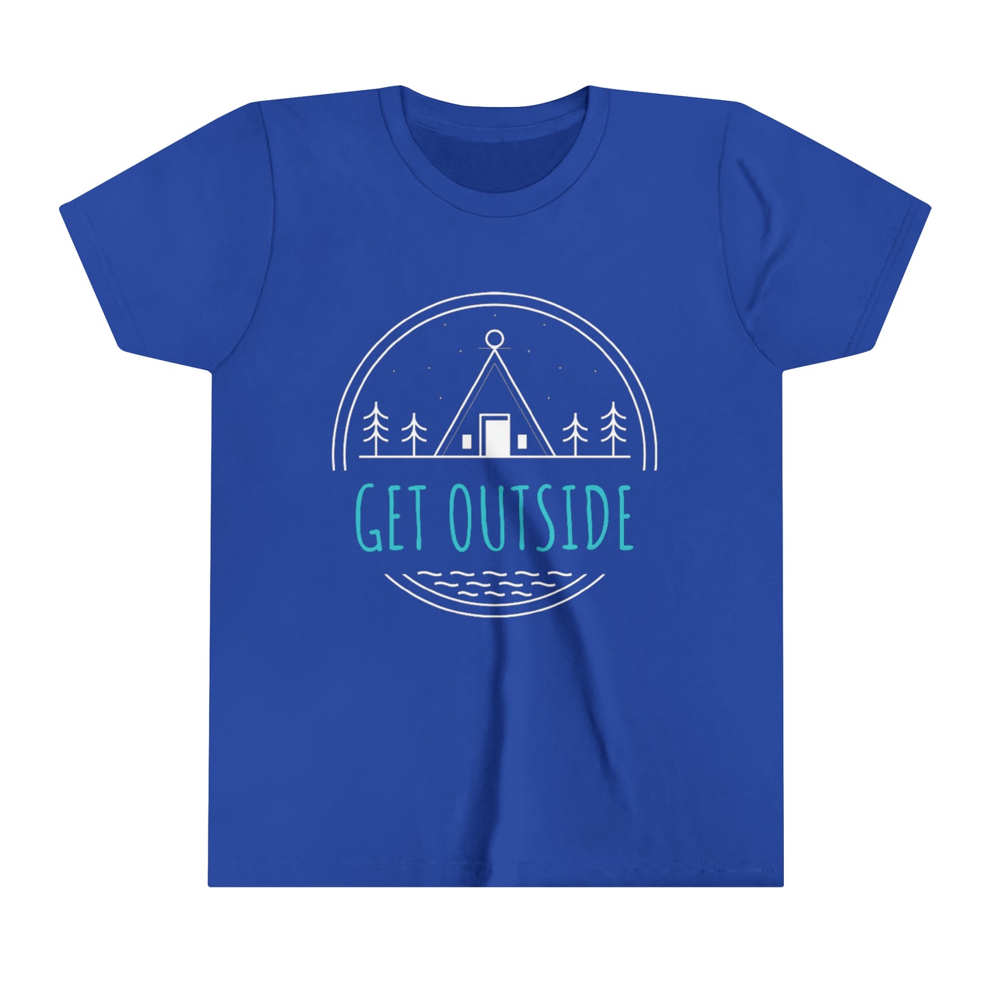 Youth Short Sleeve Tee, get outside tee, outdoors shirt, comfy tshirt, soft tee