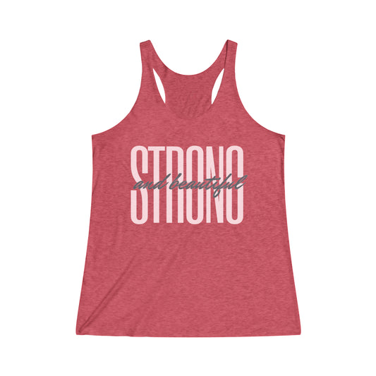 Women's STRONG Tank, racerback tank, tank top, strong and beautiful tank top