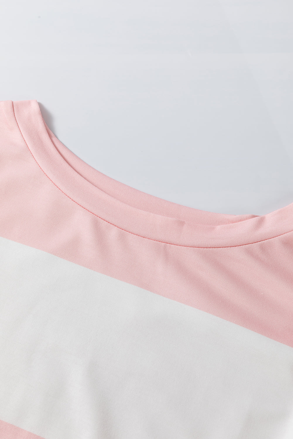 Light Pink Striped Long Sleeve Top