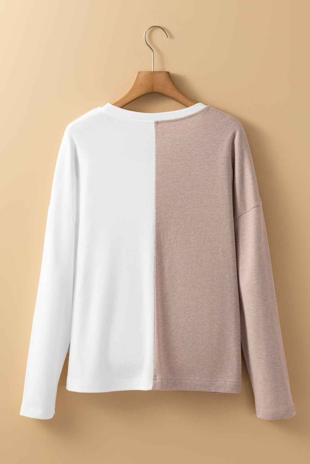 Beige Long Sleeve Top