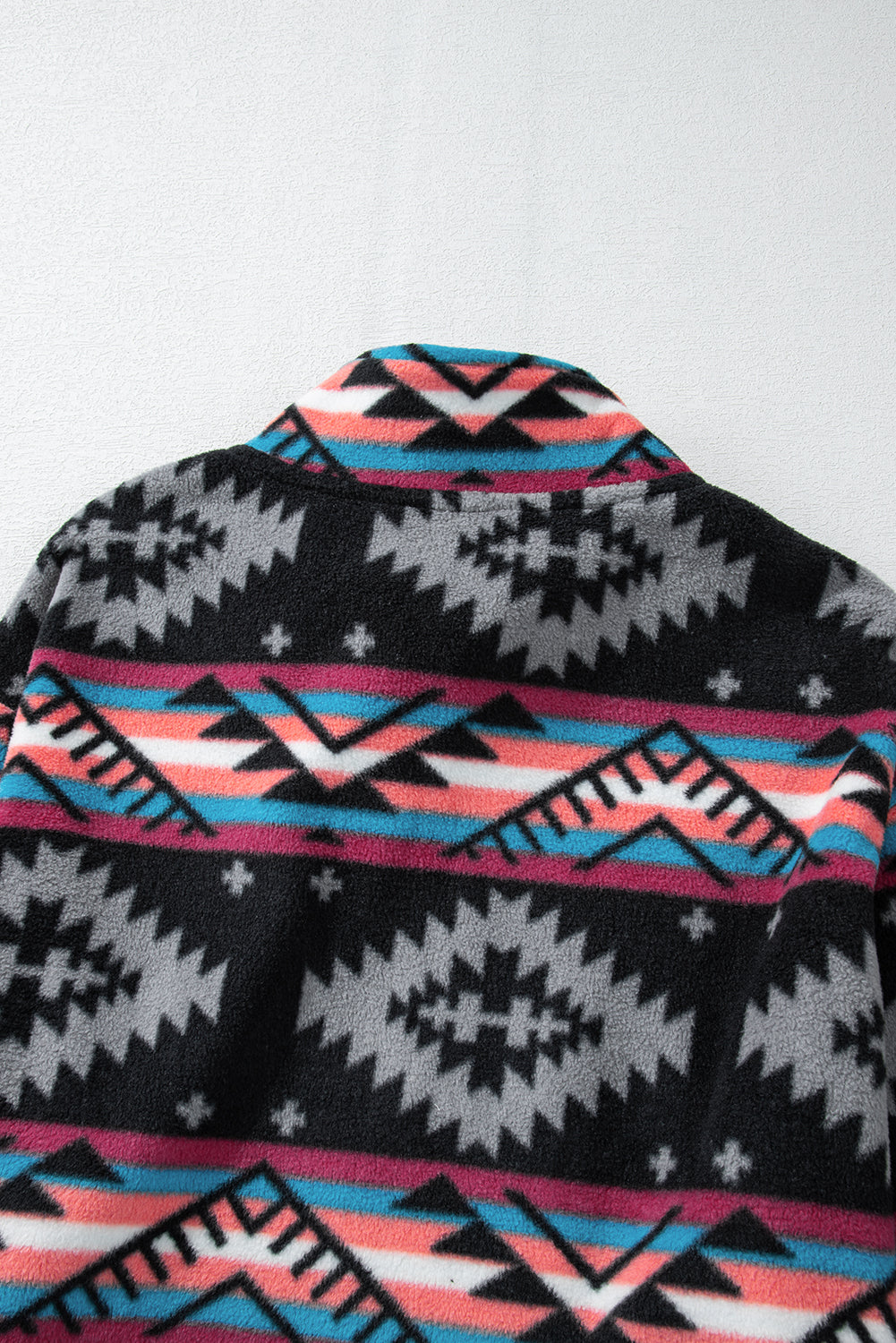 Aztec Zip Up Jacket - Black