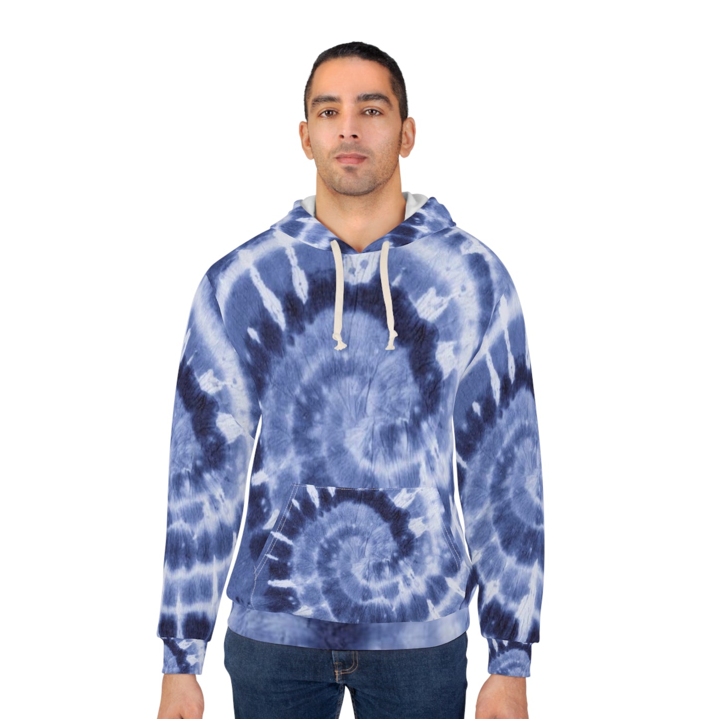 Tie dye hoodie, blue and white tie dye pullover, sweatshirt, tie dye sweatshirt.