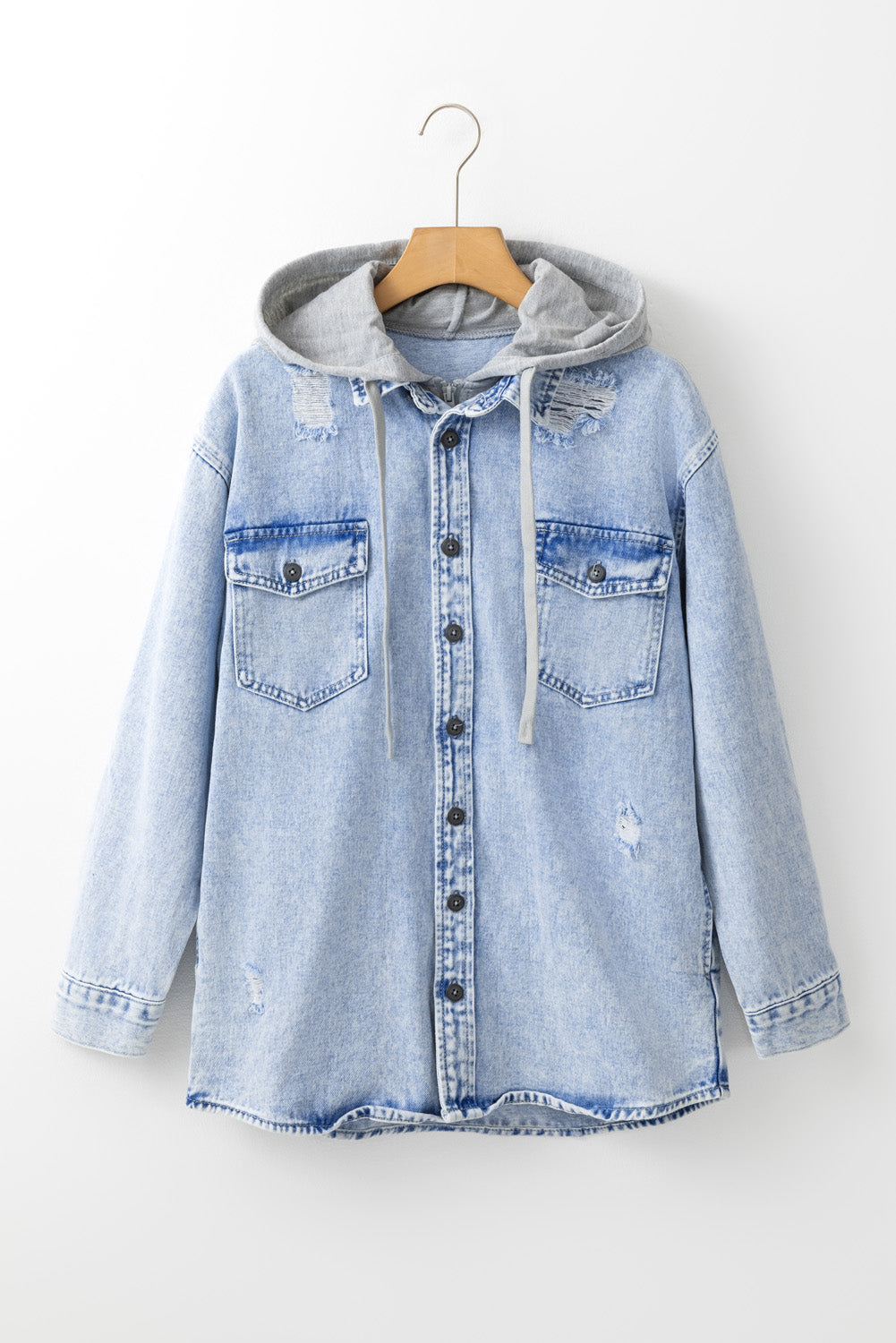 Oversized Hooded Denim Jacket