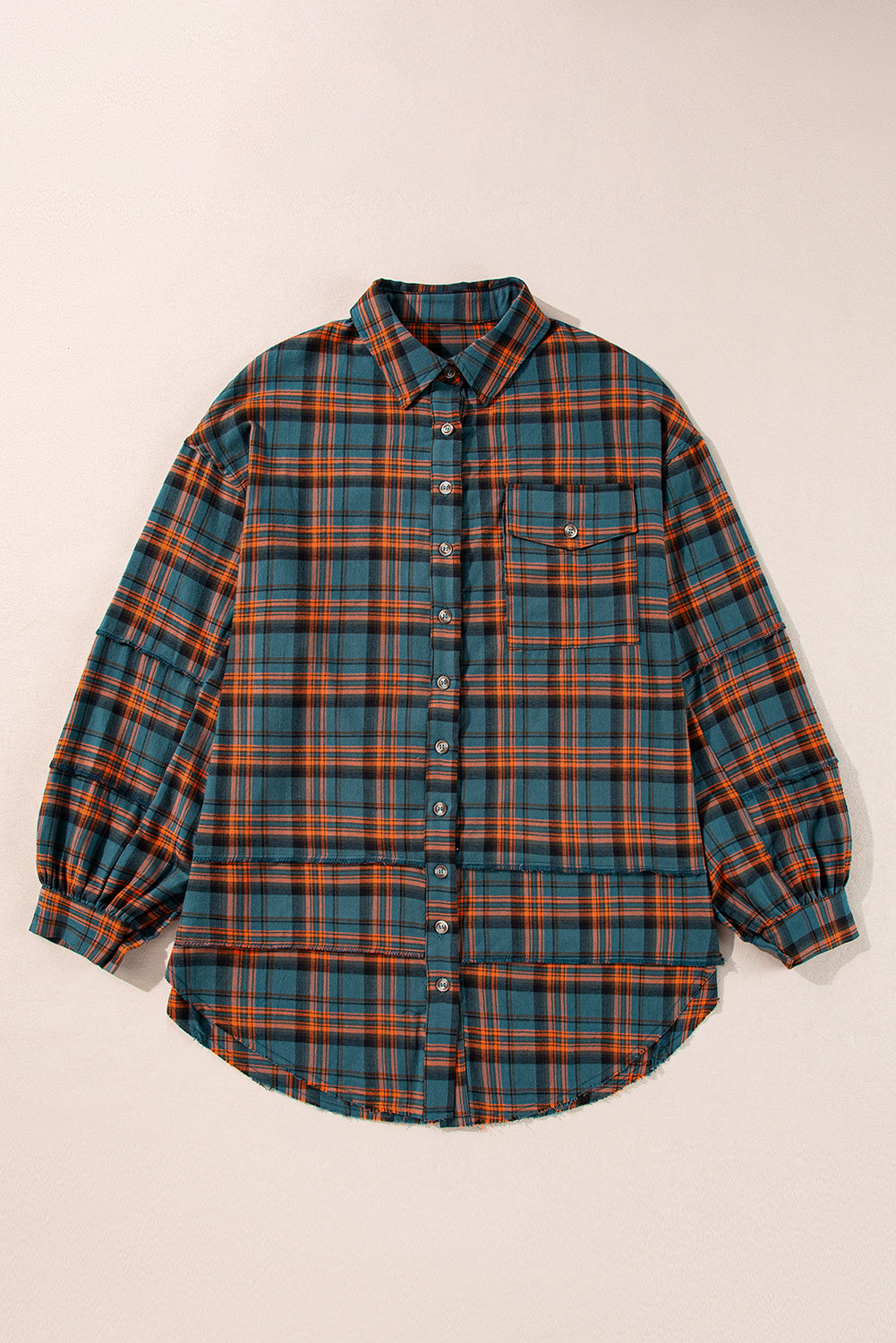 Green Plaid Long Sleeve Shirt