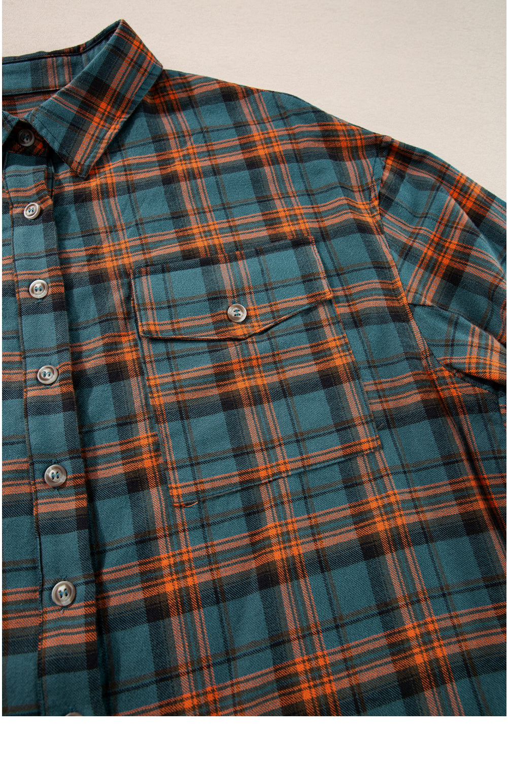 Green Plaid Long Sleeve Shirt