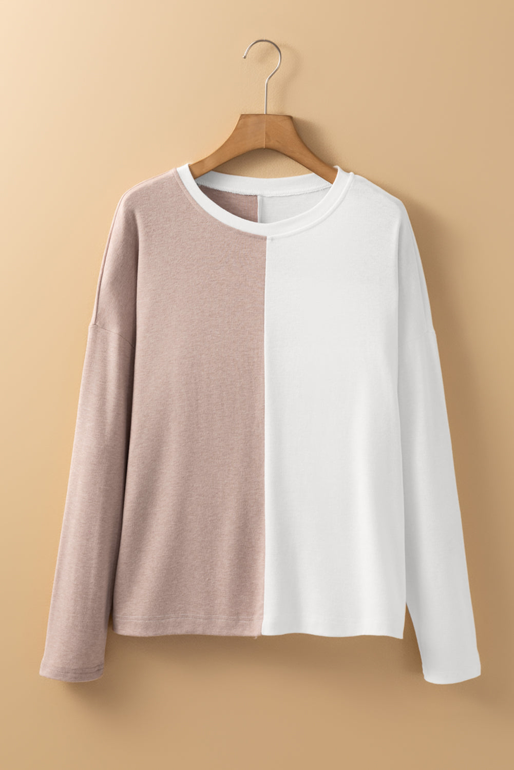 Beige Long Sleeve Top