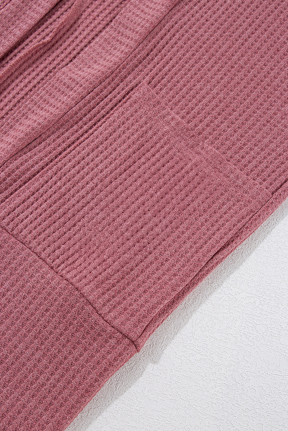 Mineral Red Waffle Cardigan